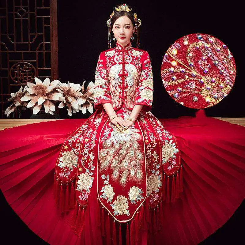 Embroidered Kimono Chinese Wedding Couples Suits