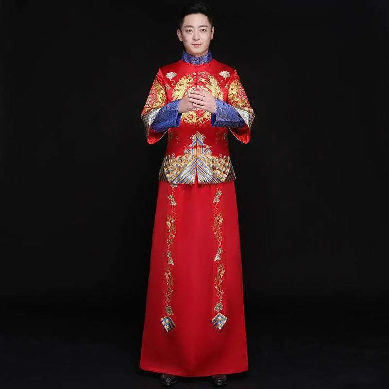 Embroidered Kimono Chinese Wedding Couples Suits