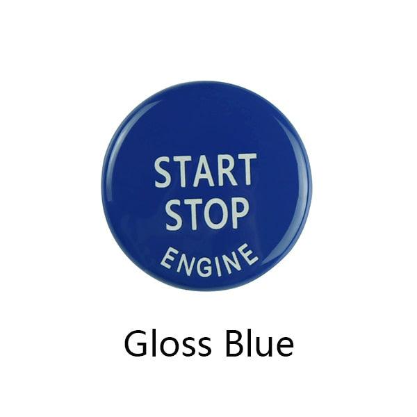 Engine START STOP Sports Engine Start Stop Button Cover Keyless Go Ignition Sticker Start Stop Engine Button Switch Cover Button Accessories Key Decor for Car Replace Cover
