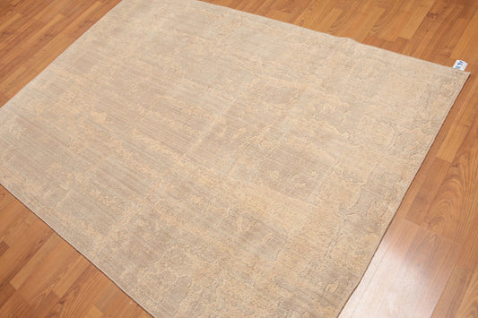 5' x 7' Handmade Modern 100% Wool Area rug Tan-0