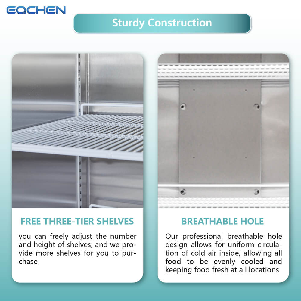 72 Inch 3 Door Commercial Grade Refrigerator And Freezer