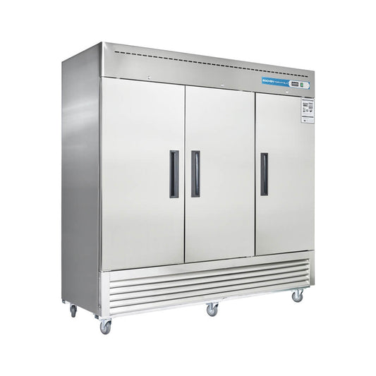Commercial Reach in Refrigerator, 3 door 72 Cu.ft Stainless Steel Commercial Upright Refrigerator