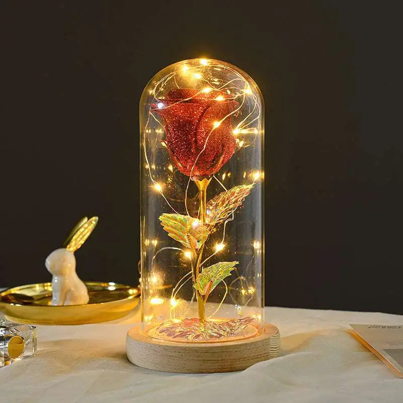 Eternal Rose LED Light in Glass Cover 5 Pack