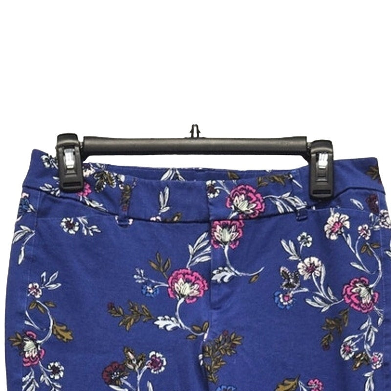 Old Navy Womens 8 Midrise Pixie Stretch Cotton Floral Latch & Eye Jeans