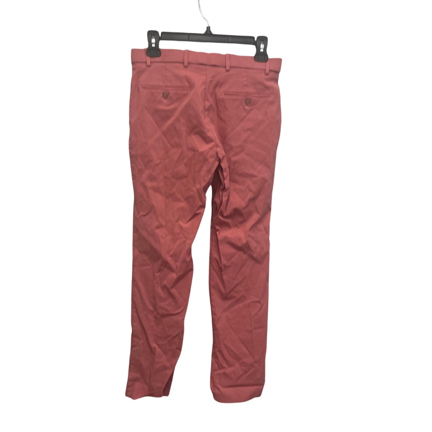 Tommy Hilfiger Womens 30W X 30L Pink Rayon Blend Zip Up Flat Front Chino Pants