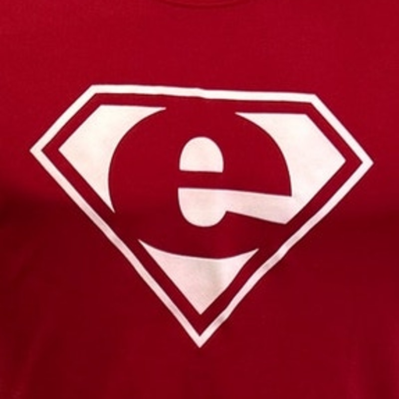 Augusta Sportswear Mens Medium 100% Polyester Moisture Mgmt SuperMan E Tee Shirt