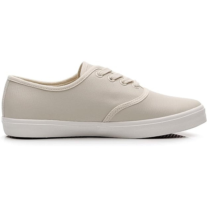 Cull4U Womens Size 8 Beige Sneaker Lace Up Round Closed Toe Slip On Shoes