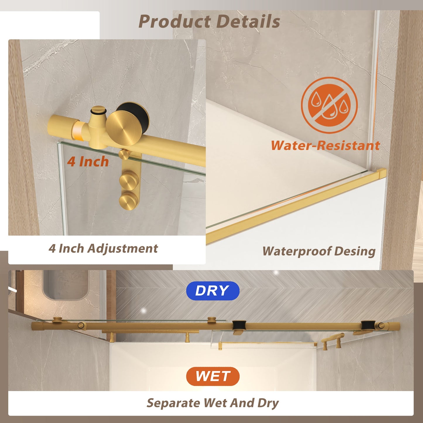 Frameless Sliding Bathtub Door