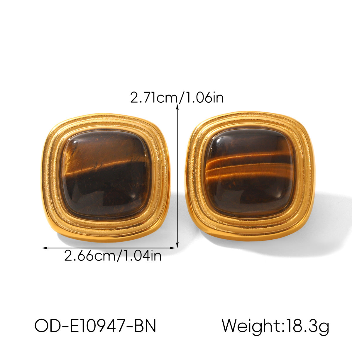 Vintage Personalized Non-fading Titanium Steel Earrings For Women
