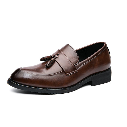 Men's Casual Loafers Classic Tassel Leather Dress Shoes