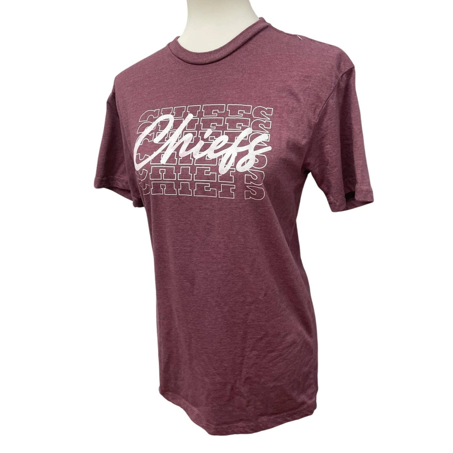 Chiefs Womens Small Sports Team Short Sleeve Cotton Blend Crew Neck Tee Shirt