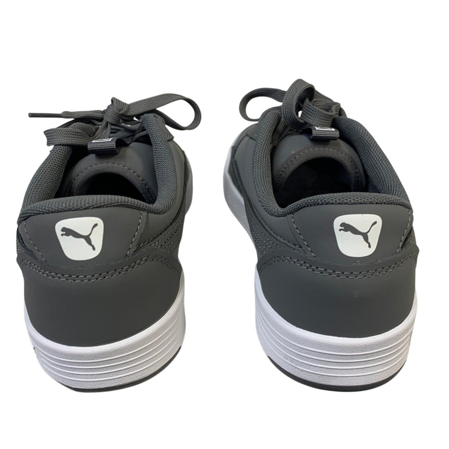 New PUMA Mens Size 9 Gray Faux Leather SoftFoam+ Lace Up Skate Sneaker Shoes
