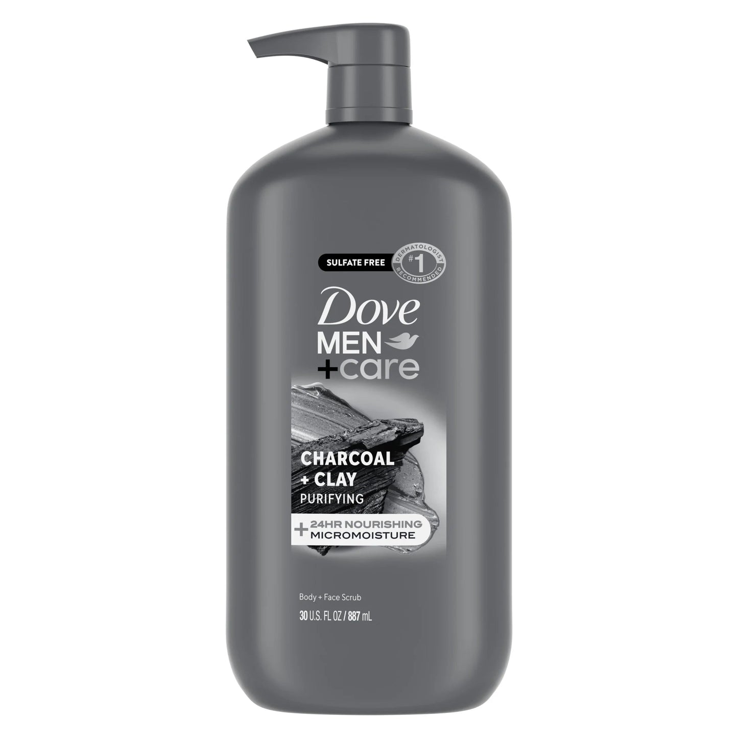 (4 Pack)  Elements Liquid Body Wash and Face Wash Charcoal + Clay Nourishing Cleanser, 30 Oz