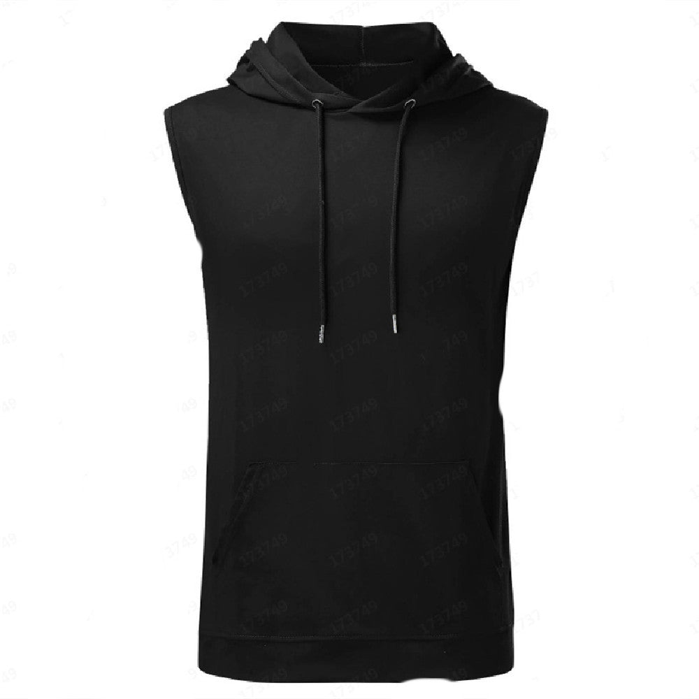 Solid Hooded Tank Top T-Shirt