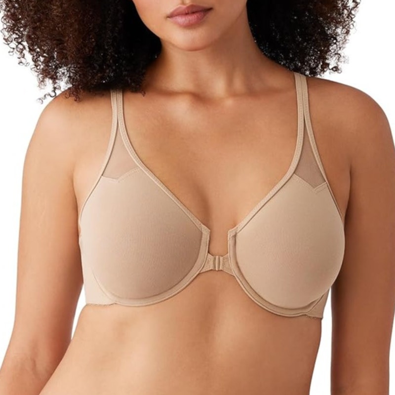 New Wacoal Women's 38D Tan Toast Unlined Front Close Underwire Racerback Bra