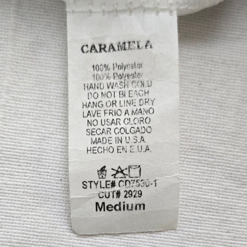 Caramela Womens Medium Made In USA Floral Sleeveless A-Line Lined Mini Dress