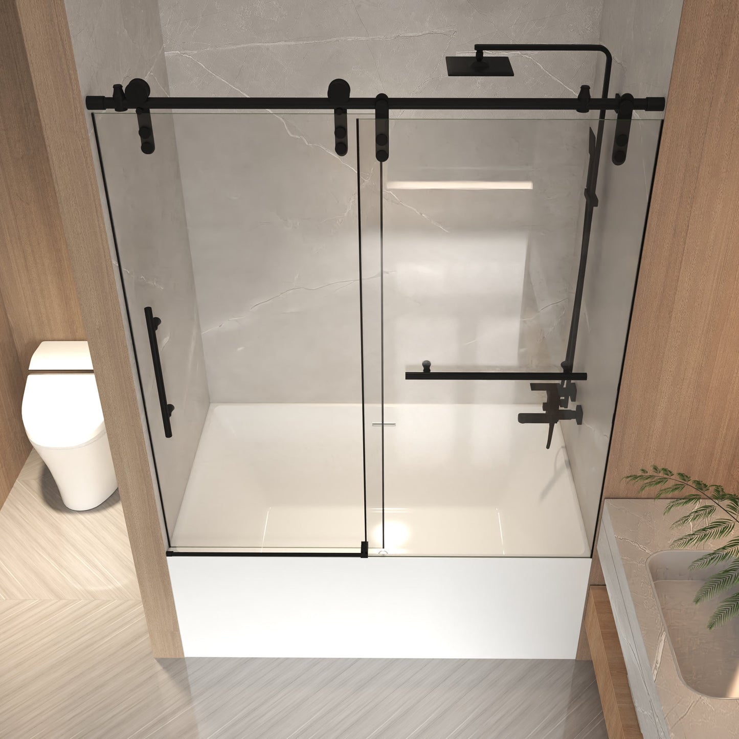 Frameless Sliding Bathtub Door