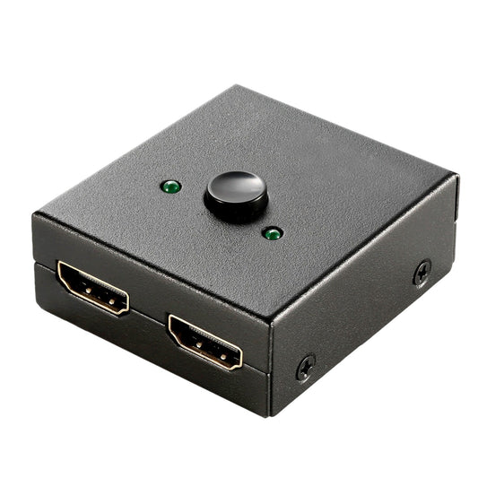 HD IN & HD OUT Bi-directional Switch Adapter 1x2 or 2x1 4K HDTV Splitter Converter Hub Manual Switcher Supports HD 3D 1080P for DVD HDTV Projector Dis