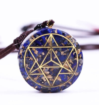 Epoxy synthetic handmade necklace