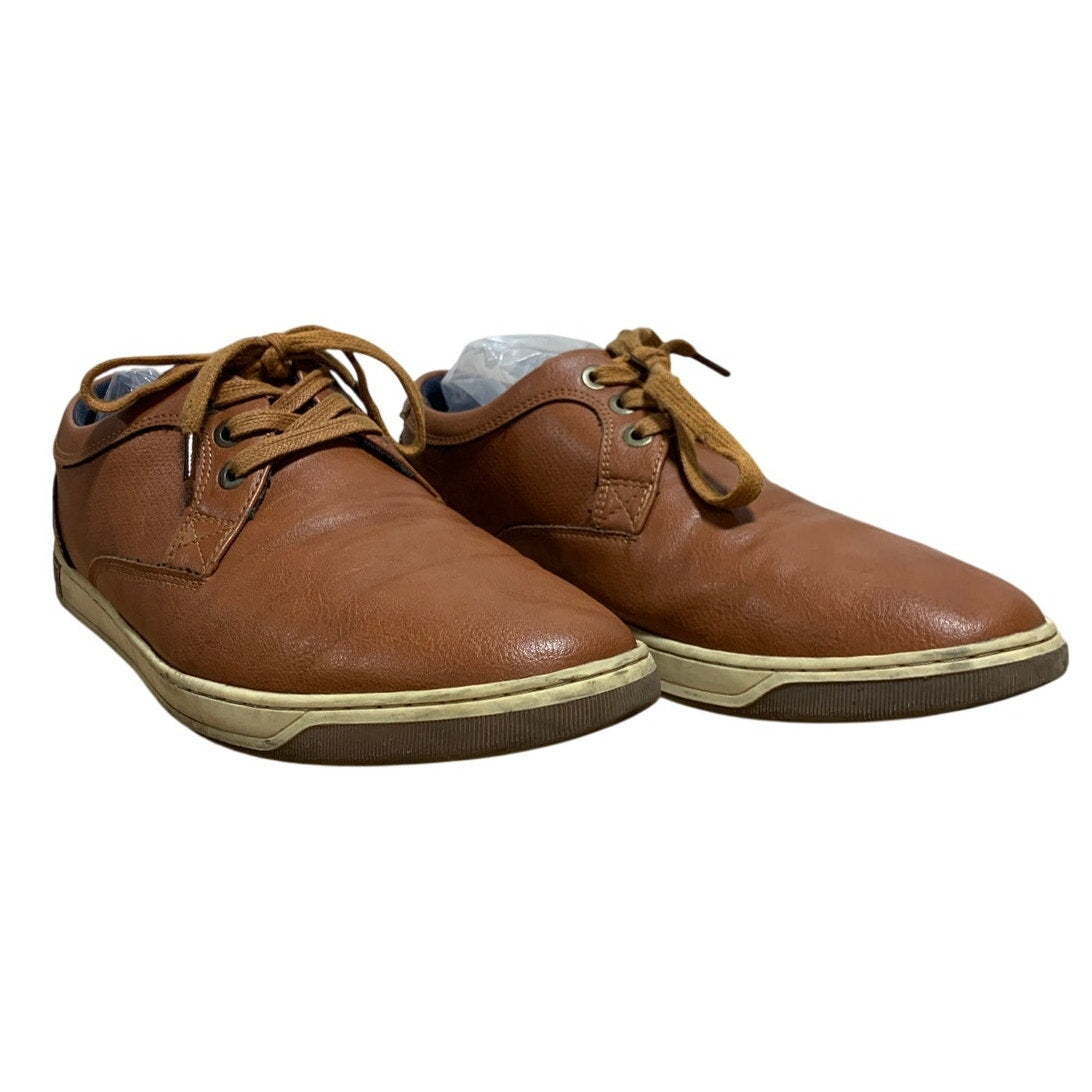 Vostey Mens Size 9  Brown Sneakers Lace Up Closed Round Toe Casual Shoes
