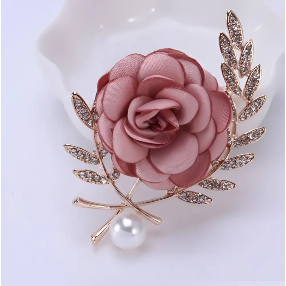 Fabric Flower Lady Temperamental Pin Floral Brooch Set