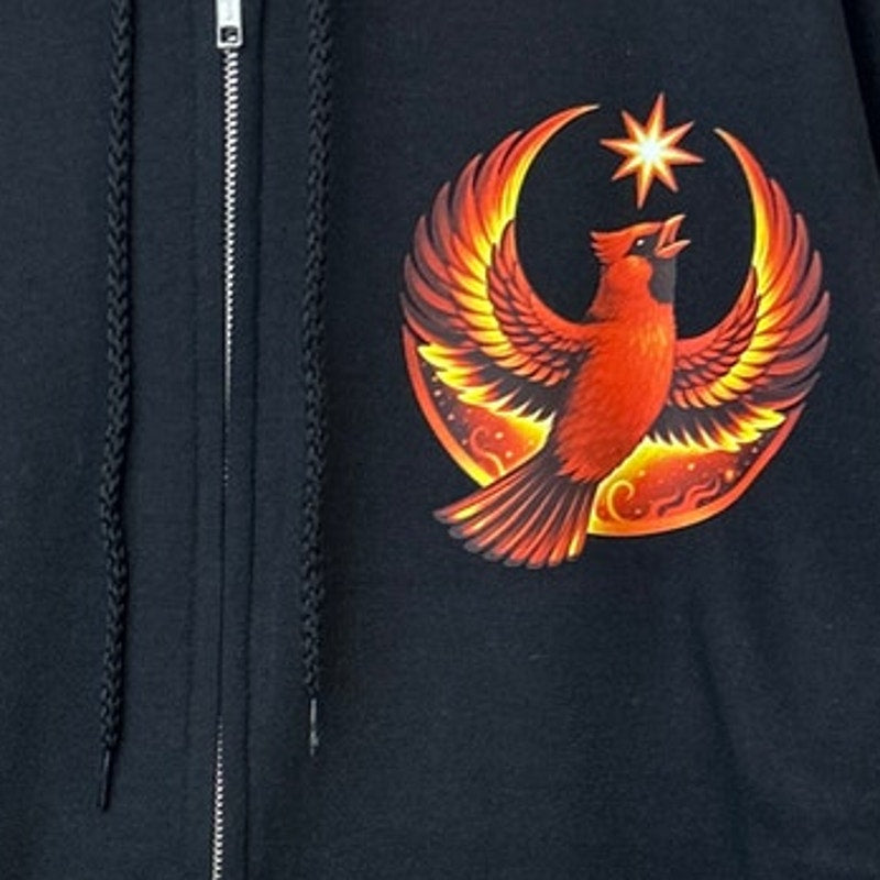 New Hand Printed Large Maryland Rebel Alliance Cardinal Anti-Ice Protest Jacket