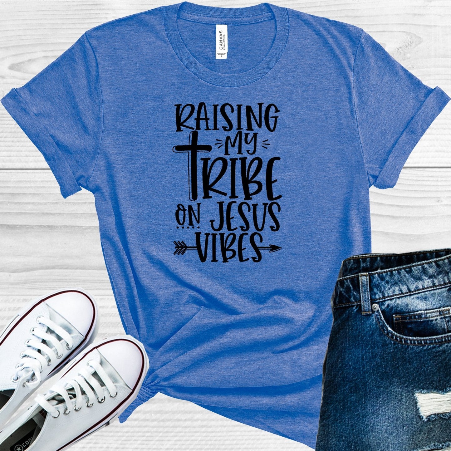 Raising My Tribe on Jesus Vibes Graphic Tee