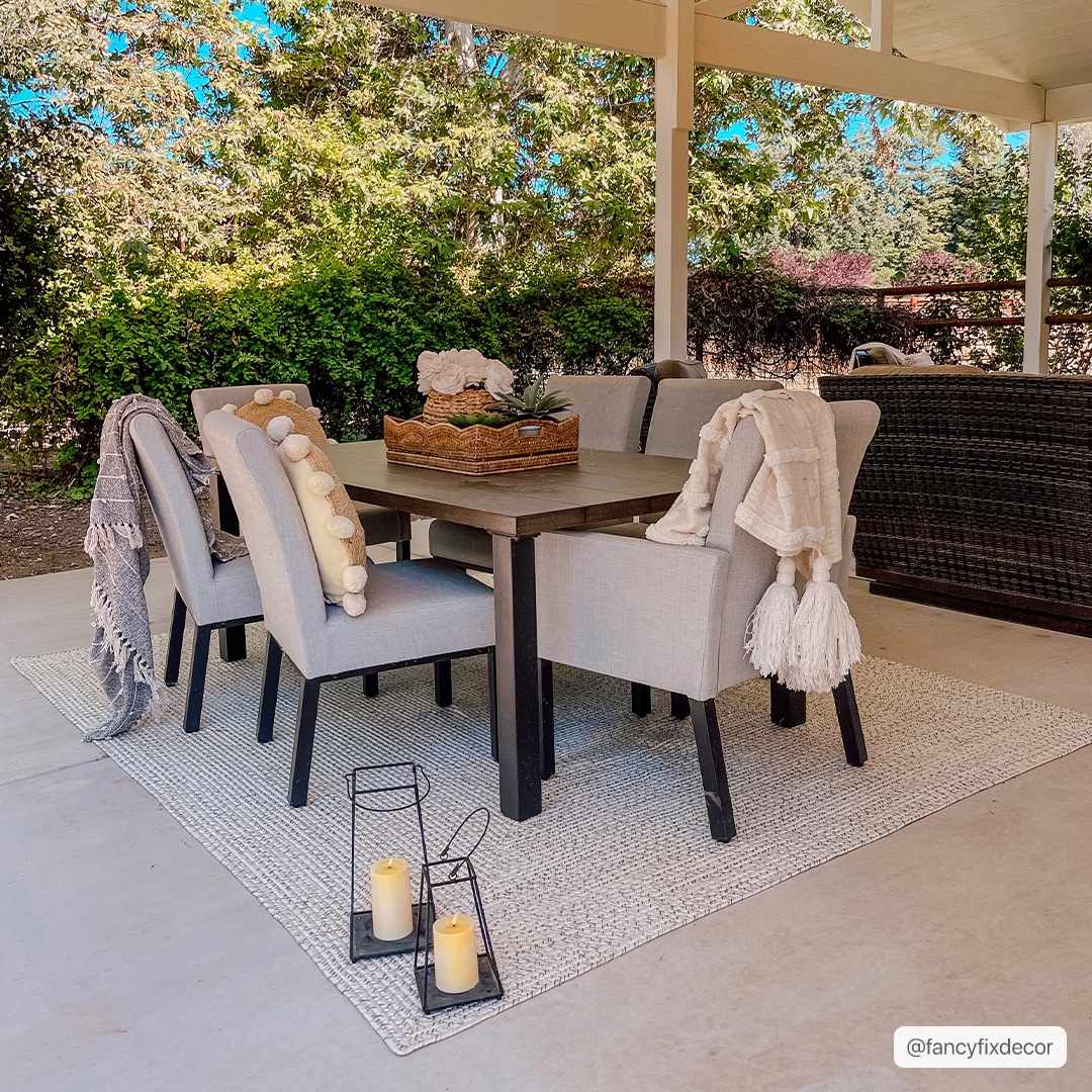 Beige Braided Faux Jute Rug-1