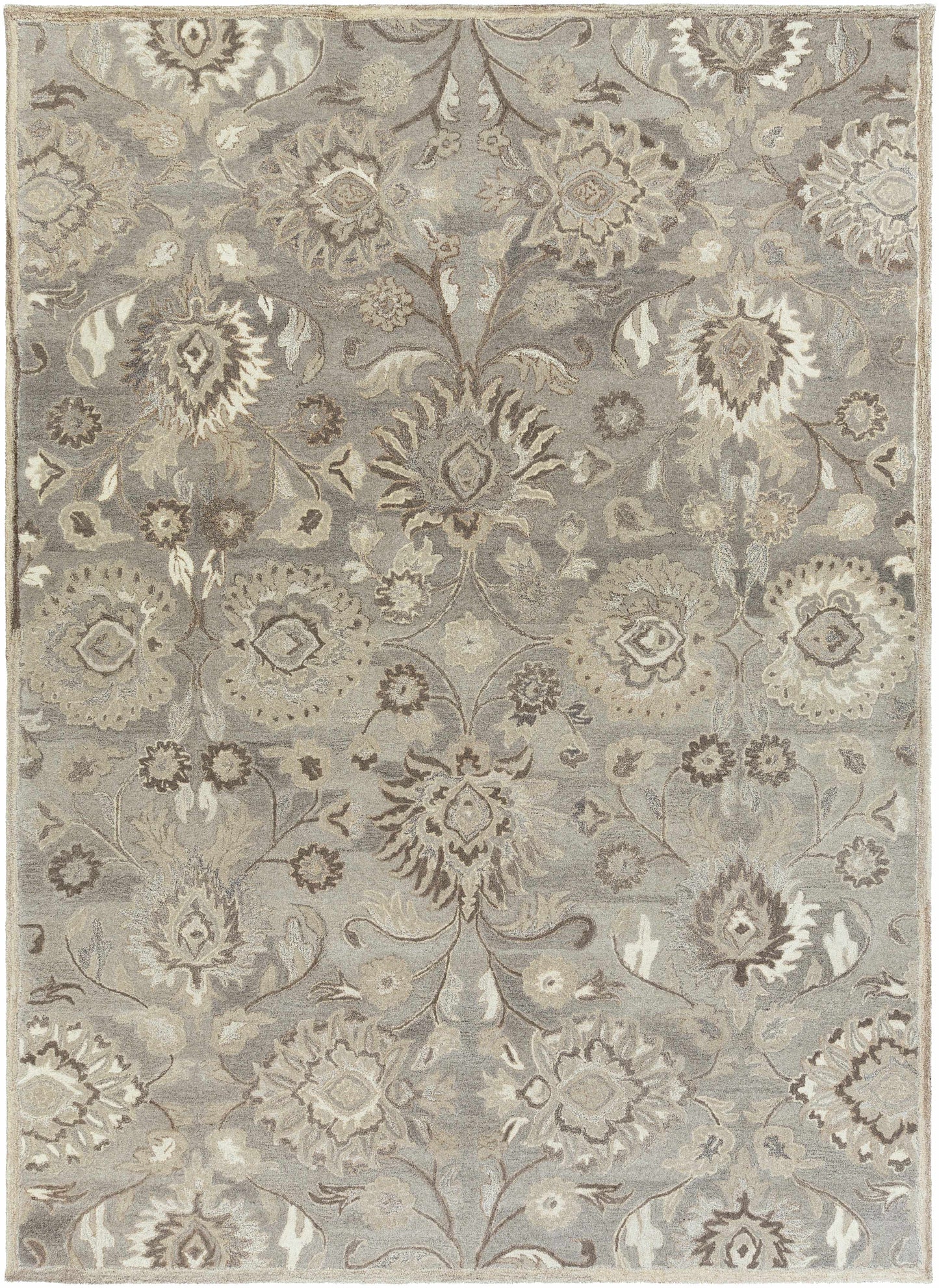 Conesus 1195 Hand Tufted Ivory & Taupe Wool Rug-0