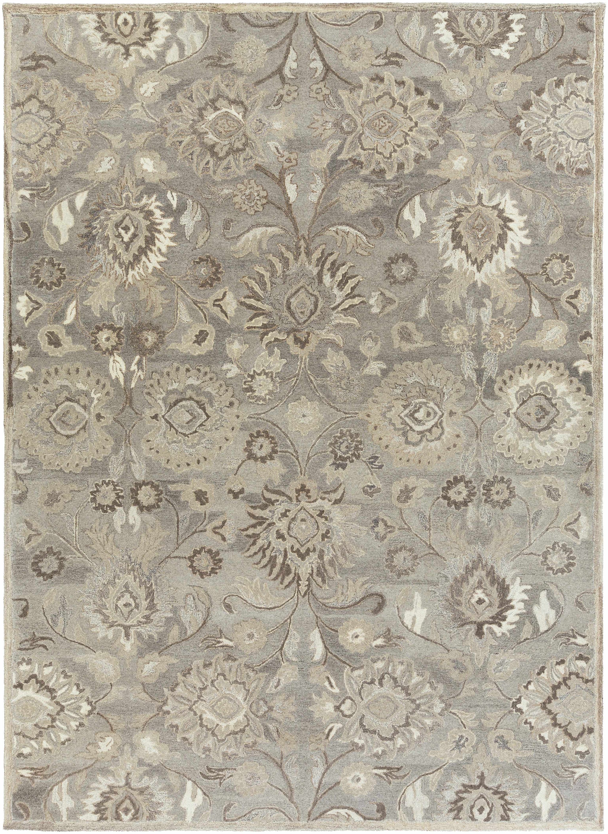 Conesus 1195 Hand Tufted Ivory & Taupe Wool Rug-0