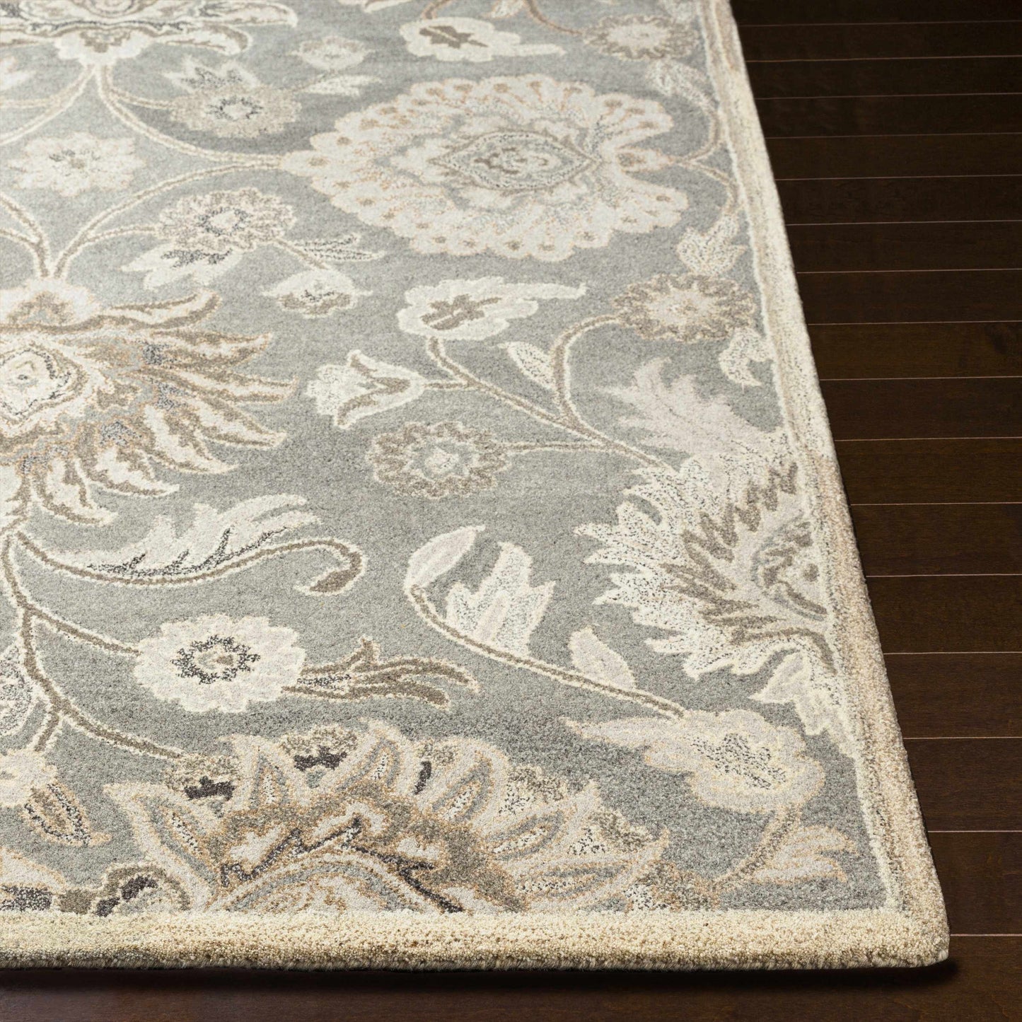 Conesus 1195 Hand Tufted Ivory & Taupe Wool Rug-3