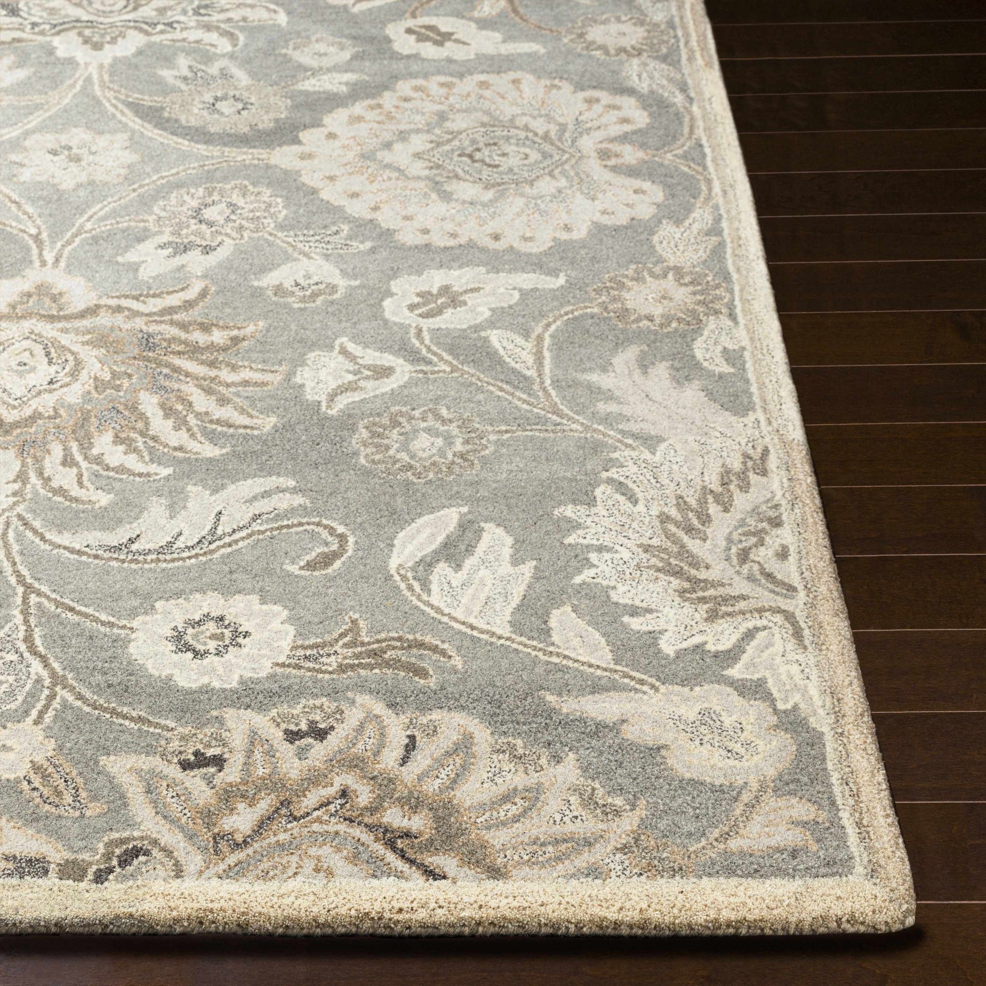 Conesus 1195 Hand Tufted Ivory & Taupe Wool Rug-3