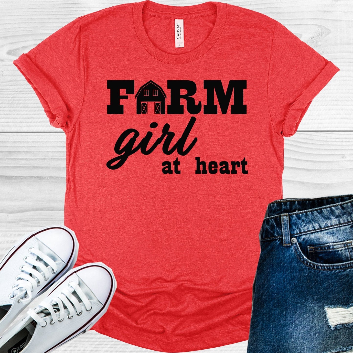 Farm Girl at Heart Graphic Tee