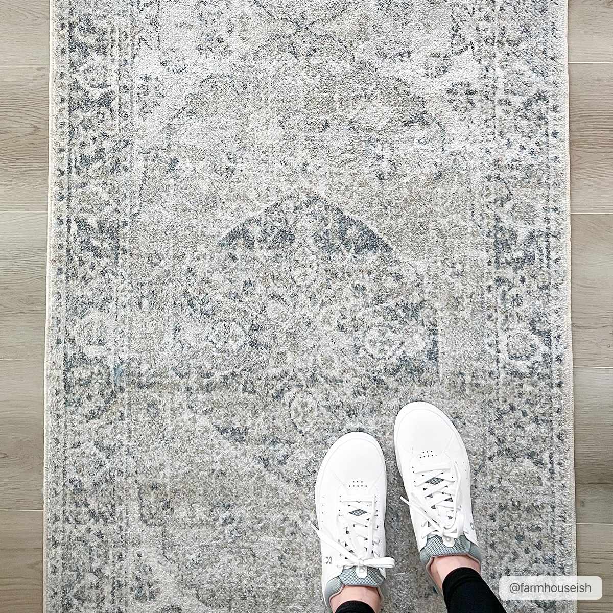 Rudo Blue Flat Pile Washable Rug-2
