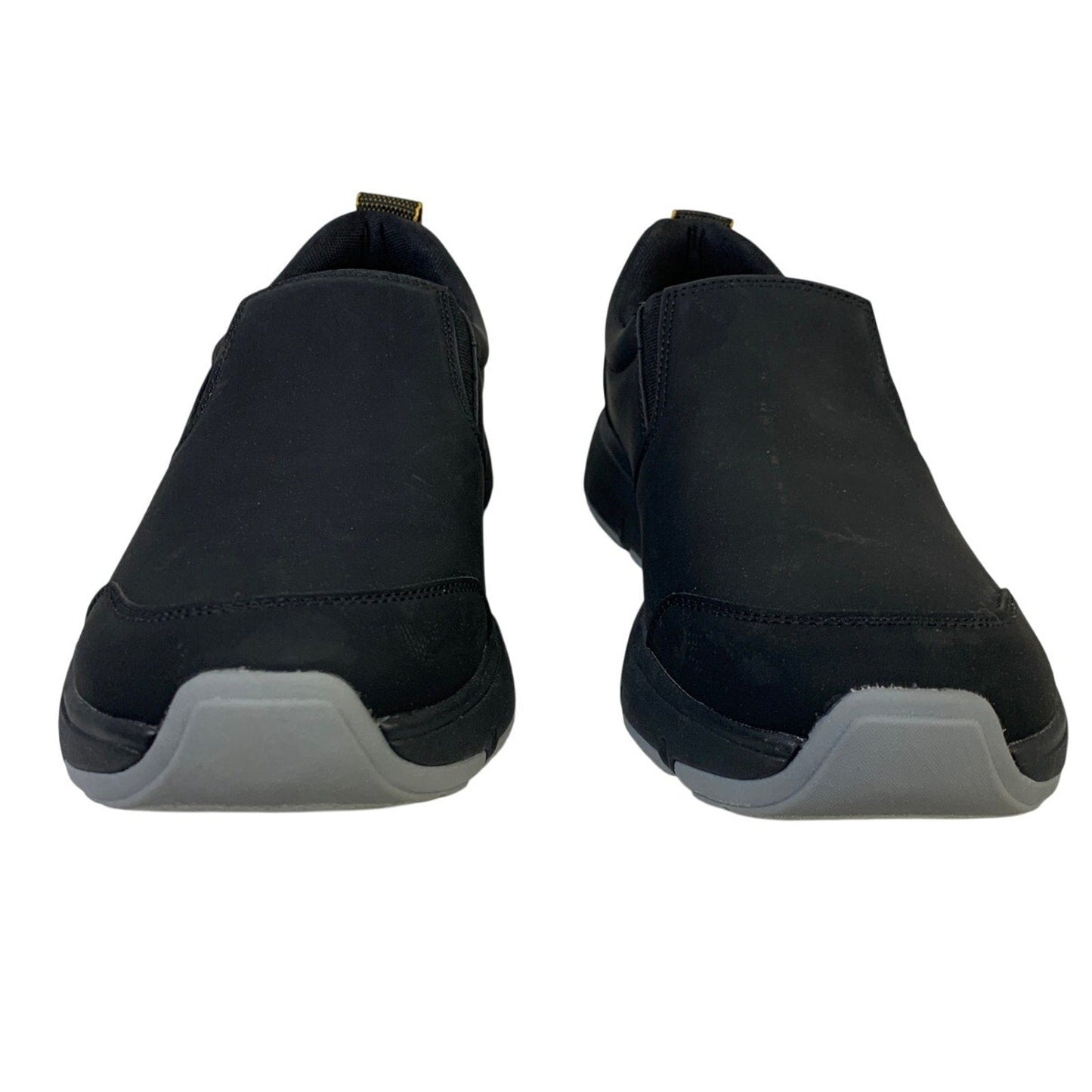 Gerry Mens Size 13 Black Faux Leather Slide On Moc II Comfort Sneakers Shoes