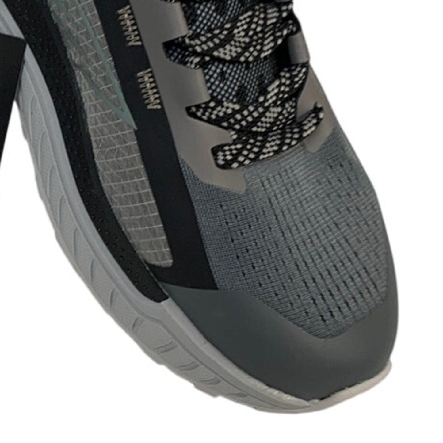 Hi-Tec Mens Size 9 Black Gray Mesh Lace Up Athletic Running Tennis Shoes
