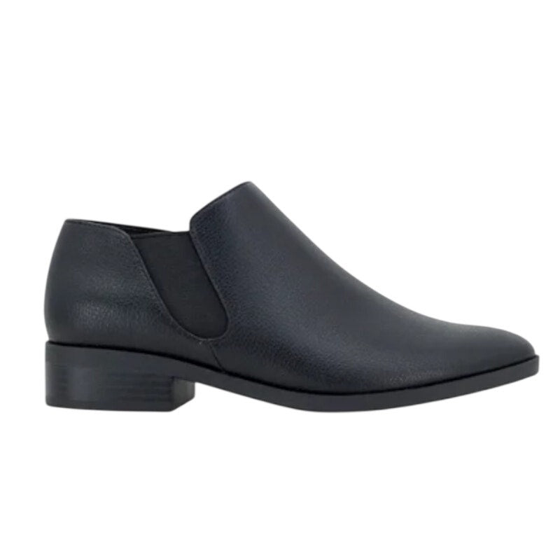 New in Box Kensie Womens Size 6.5 Black Faux Leather Sammy Ankle Booties Boots