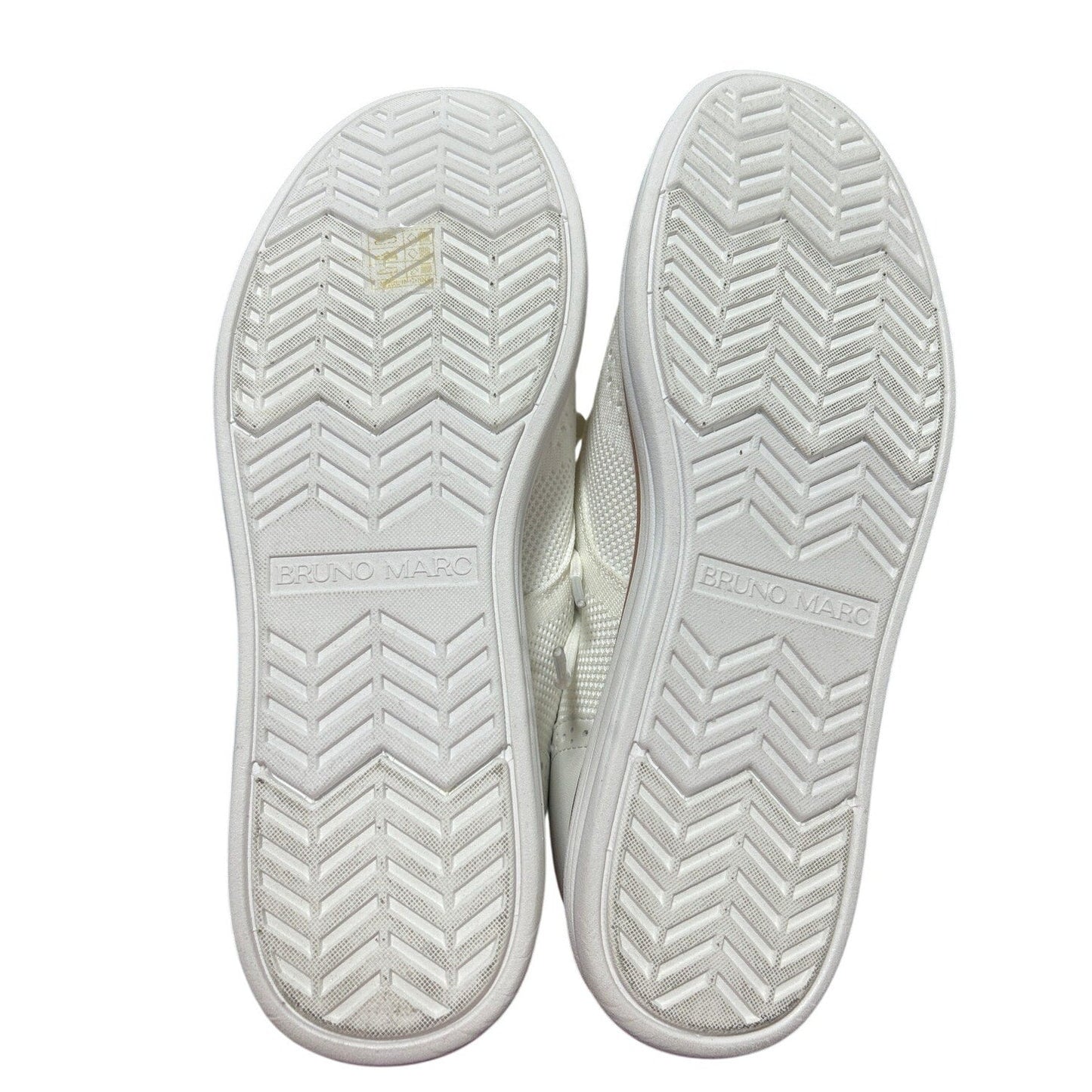 Bruno Marc Mens Size 12 White Oxford Sneakers Closed Round Toe Lace Up Shoes