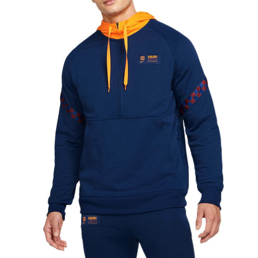 FC Barcelona navy Casual travel fleece tracksuit 2022 - Nike-0