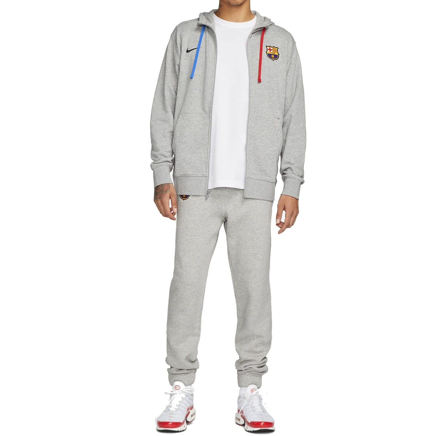 FC Barcelona light grey Casual fleece tracksuit 2022/23 - Nike