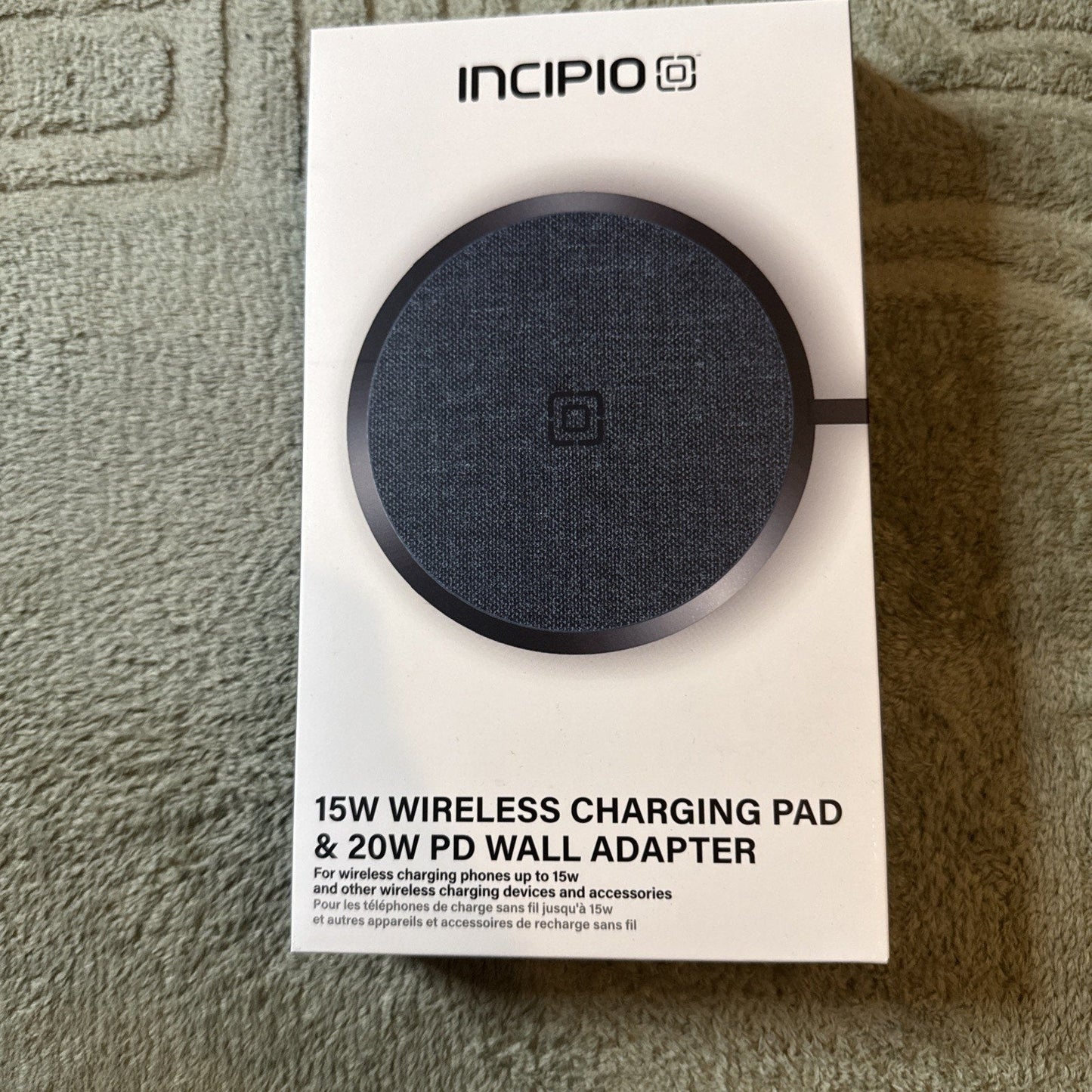Incipio 15w wireless charging pad & 20W PD Wall Adapter New In Box