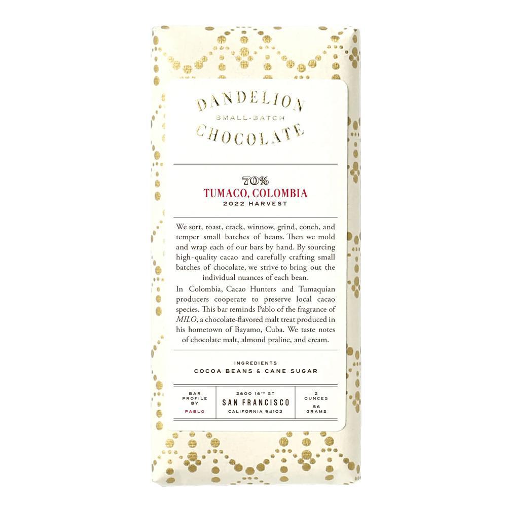 Dandelion Chocolate - Tumaco, Colombia (2OZ | 70%)