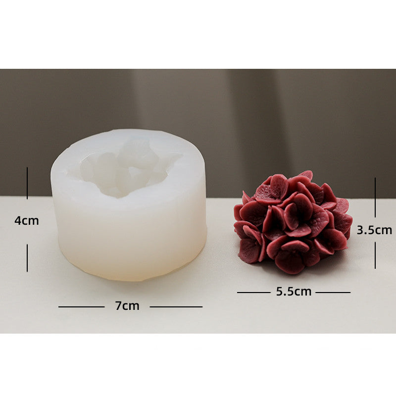 Hydrangea Shaped Handmade Candle Silicone Mold
