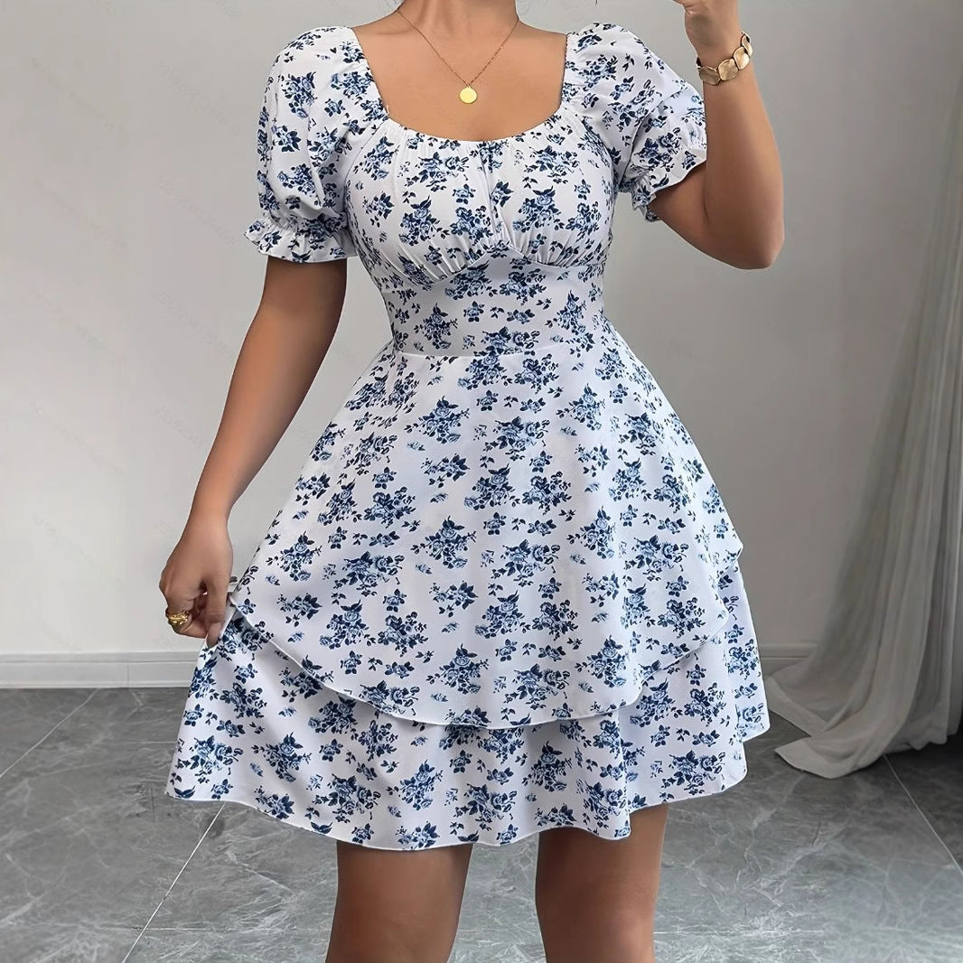 Ditsy Floral Two-Piece Set – Crop Top & Mini Skirt Summer Outfit