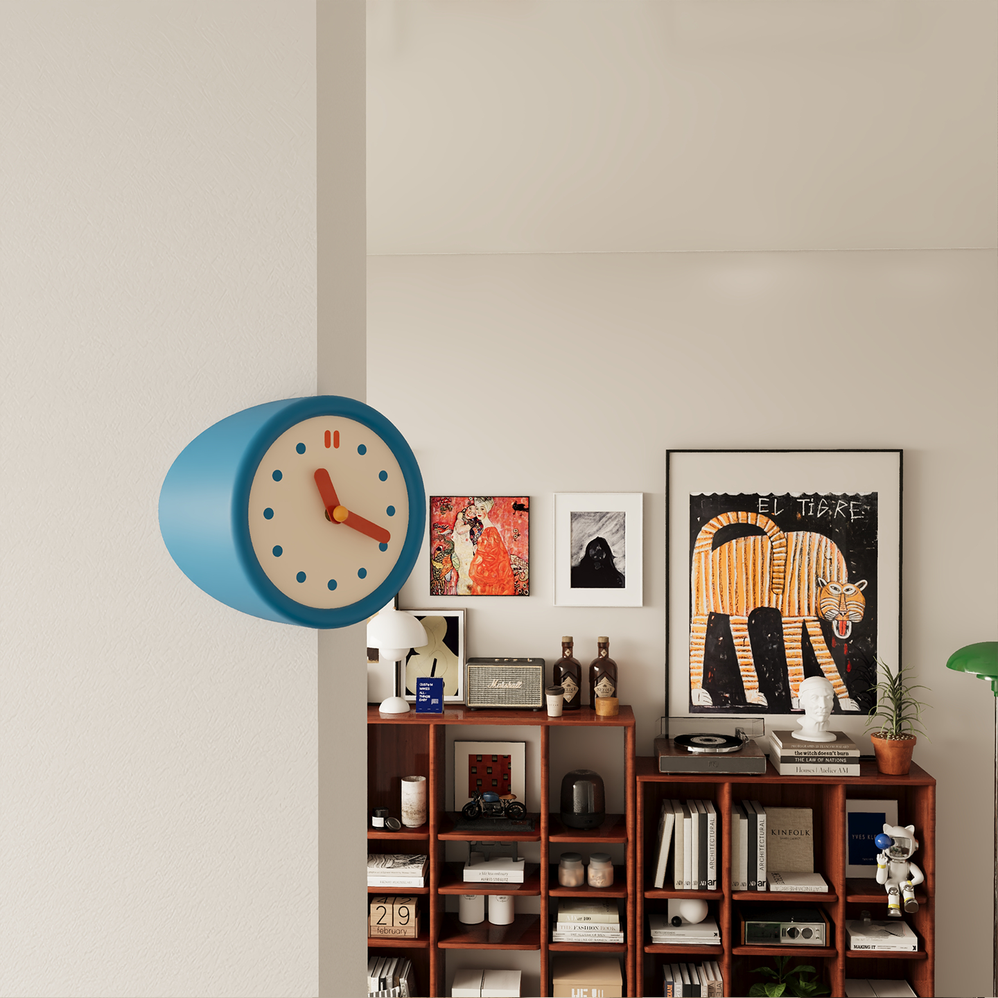 Blue Corner Clock-3