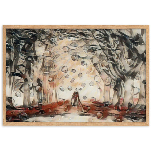 TO SEE MY HEART YOU MUST FIRST DIVE INTO MY TRUTH J.L PREMIUM Framed Poster-0
