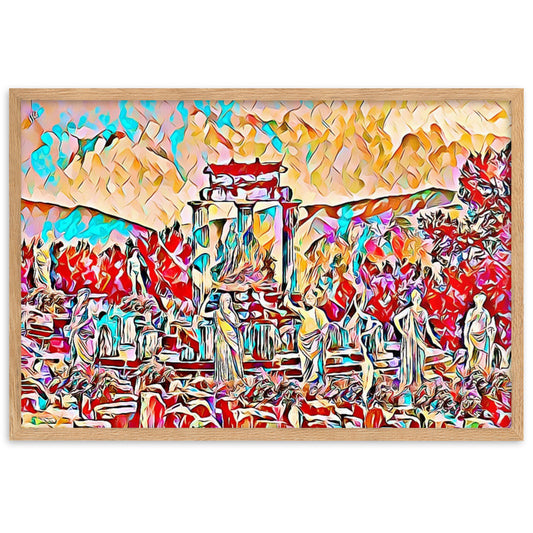 A SUNDAY AT THE ORACLE OF DELPHI Superior Framed Poster-0