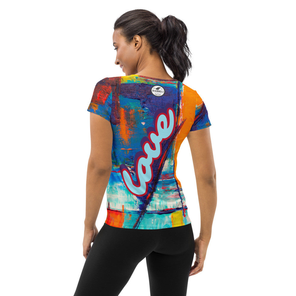 PURE LOVE Women's Athletic T-shirt by Gianneli-5