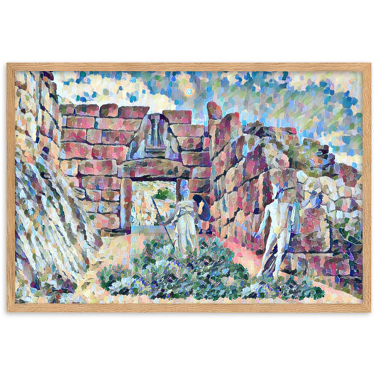 PERSEUS ON THE ROAD TO LION GATE Superior Framed Poster-0