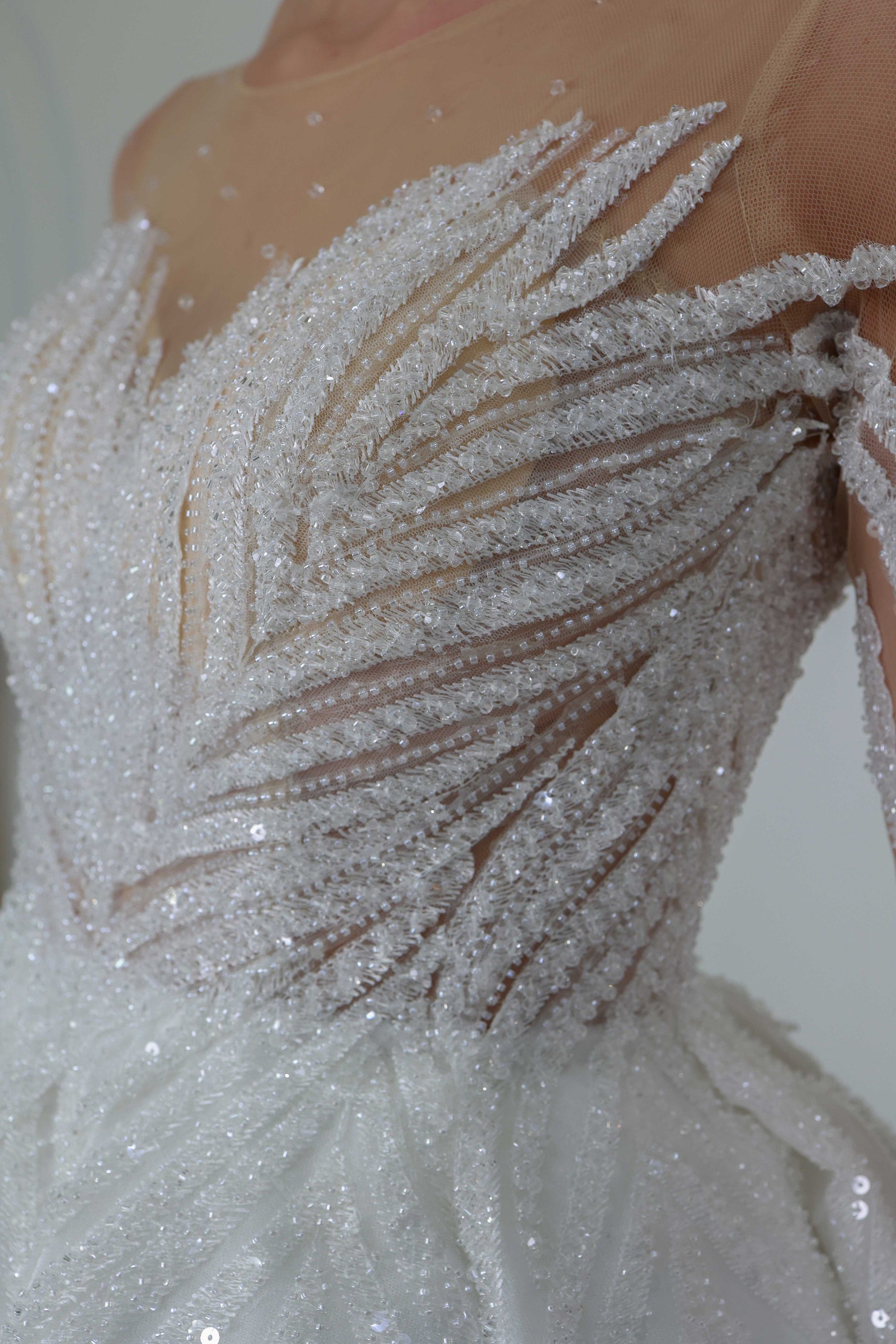 Yaprak a line wedding dress-3